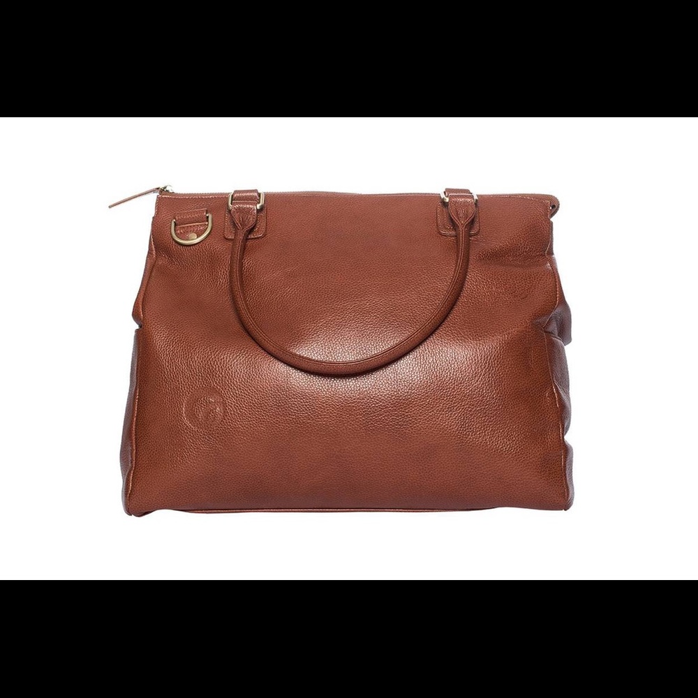 Oemi Brownstone Brown Leather Diaper Bag